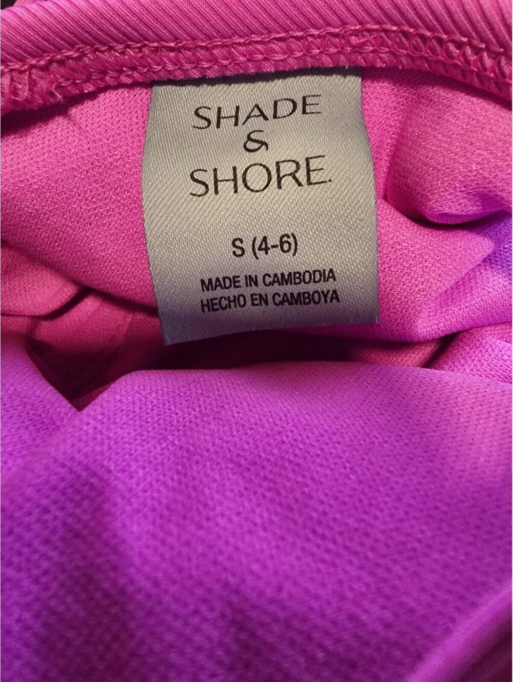 Shade & Shore Women's Pink One Piece Swimsuit Size S (4-6)